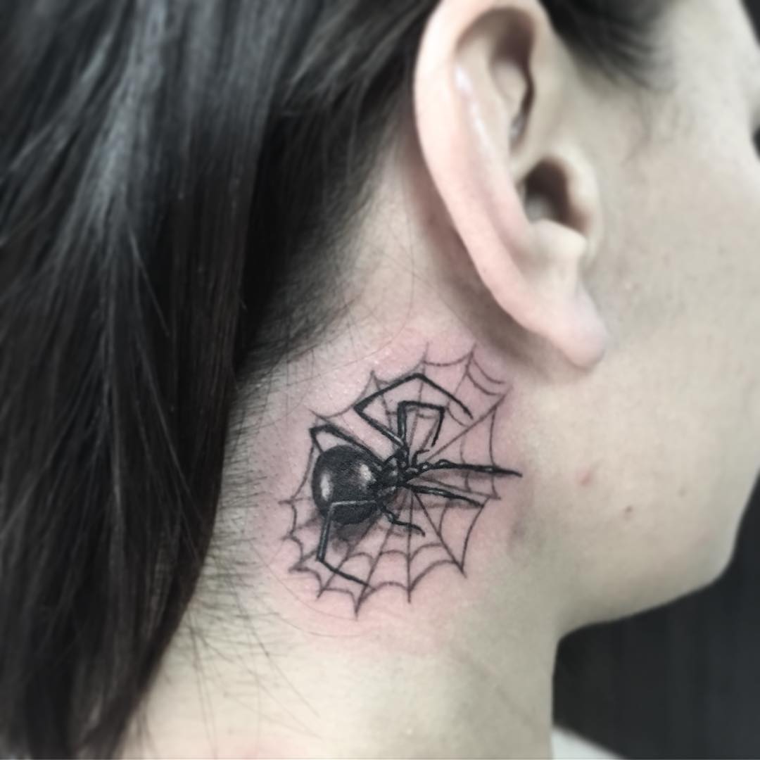 暗黑系骷髅蜘蛛纹身手稿(图片编号:243052)_纹身手稿 - 刺青会
