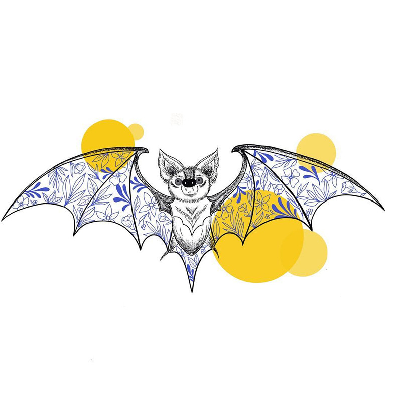 蝙蝠纹身手稿