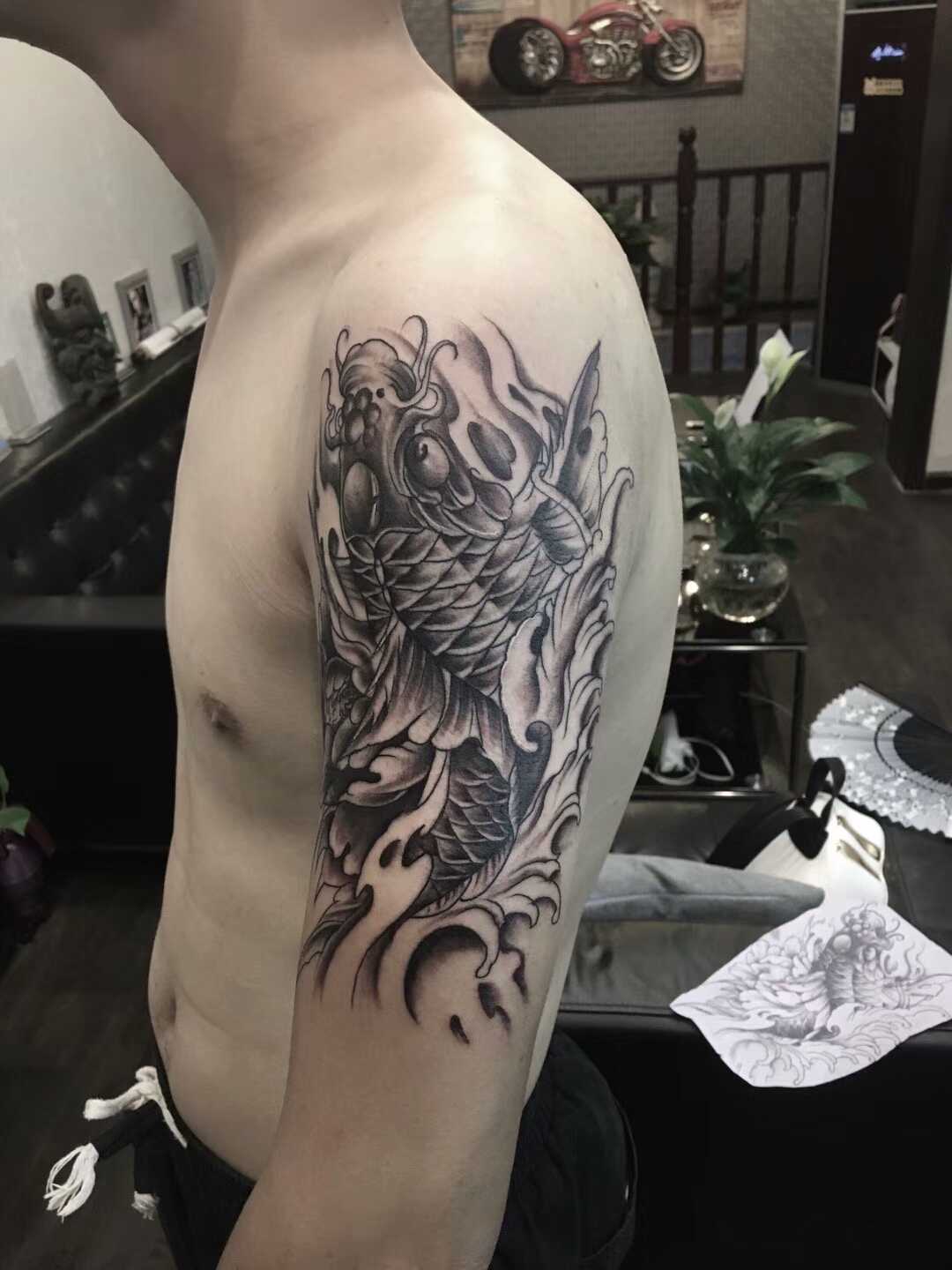 小臂鹤纹身_上海纹身 上海纹身店 上海由龙纹身2号工作室